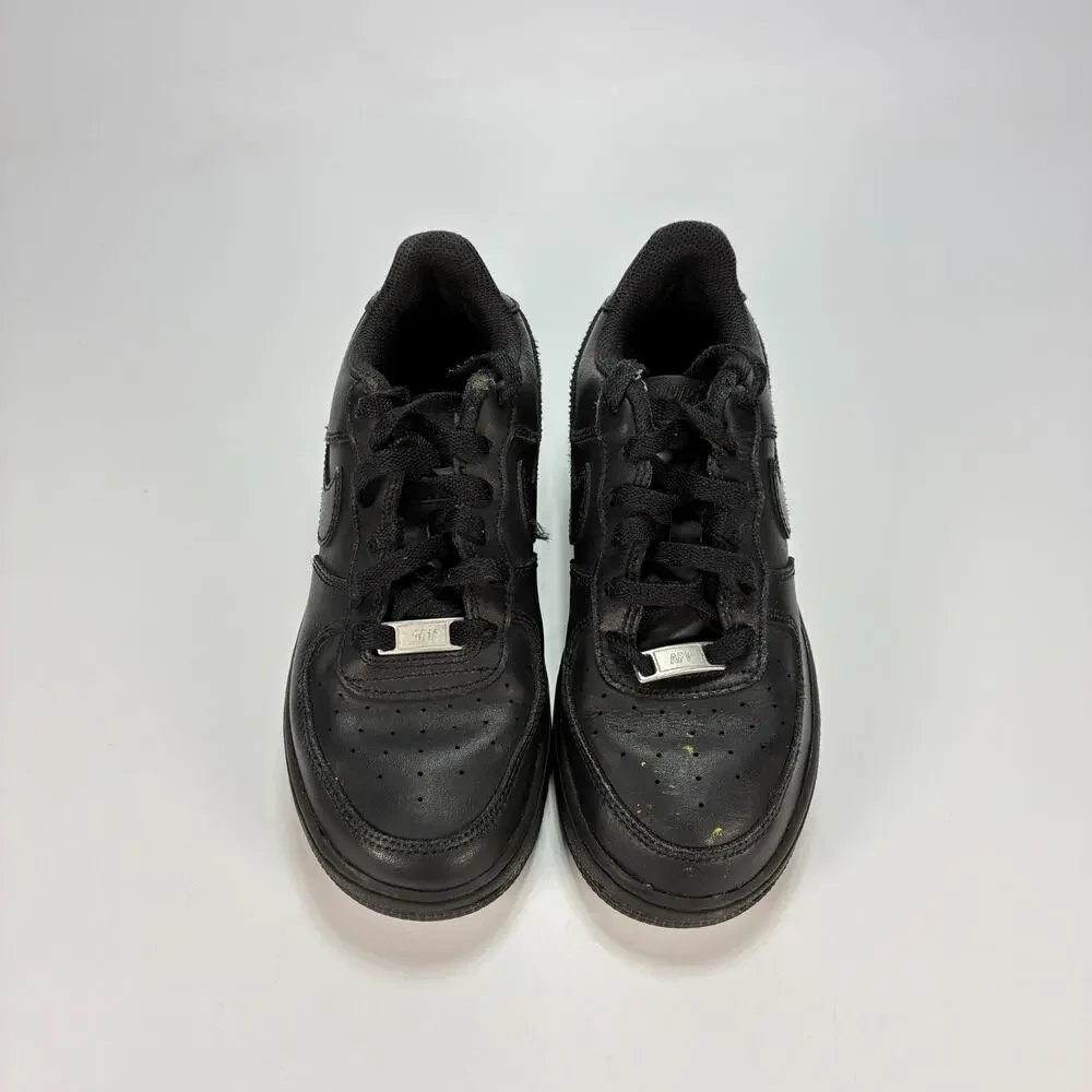 Nike Air Force 1 Low Black Athletic Basketball Shoes 314192-009 Youth Size 4Y